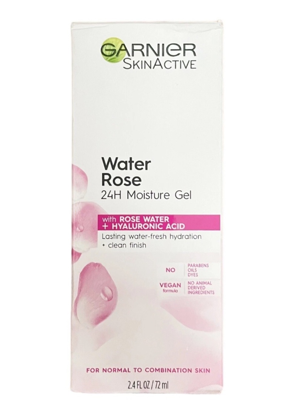 Garnier SkinActive Water Rose 24H Moisture Gel Hyaluronic Acid Pink White Packag